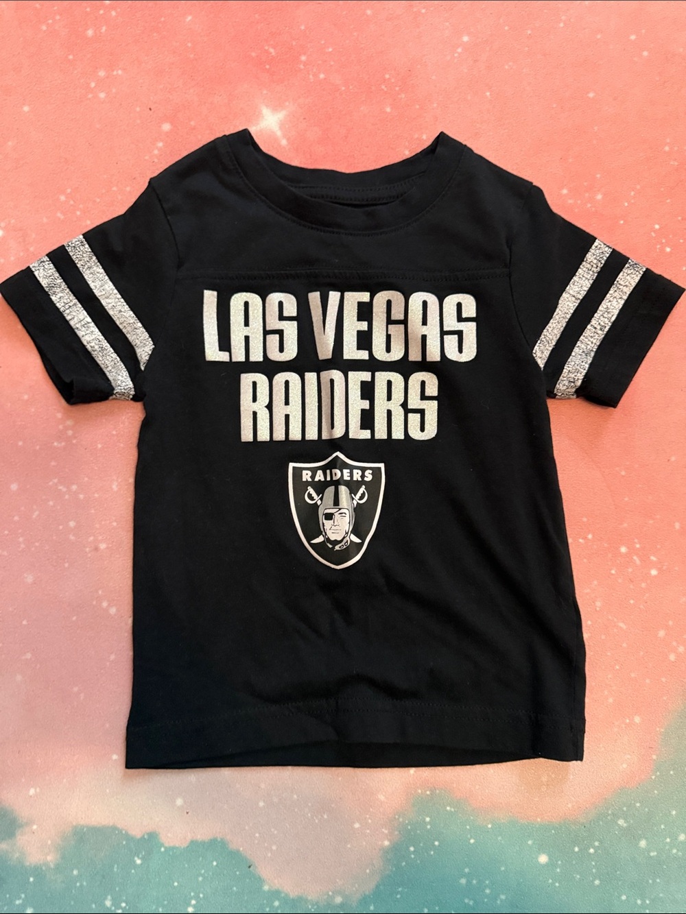 Las Vegas Raiders Black Kids Graphic Tee xs 4/5